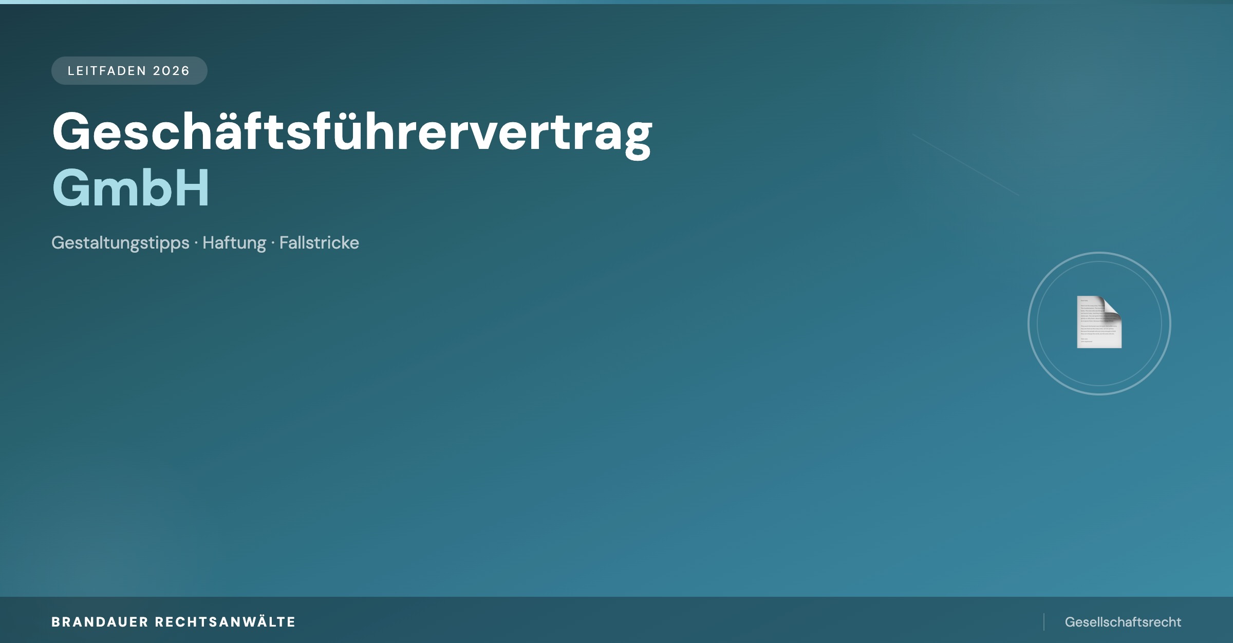 Thumbnail Geschäftsführervertrag GmbH